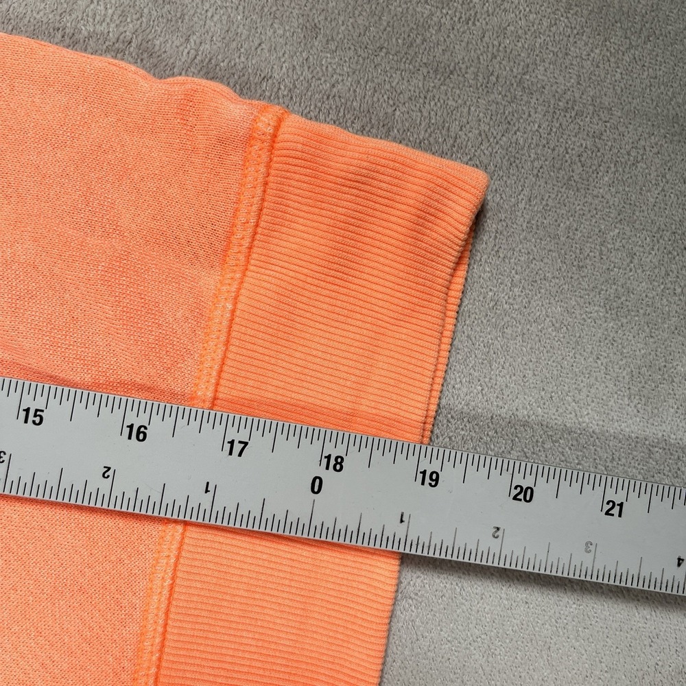 NWT SKIMS Light French Terry Shrunken Zip Up Jacket Women M Neon Orange Crop - Picture 7 of 8